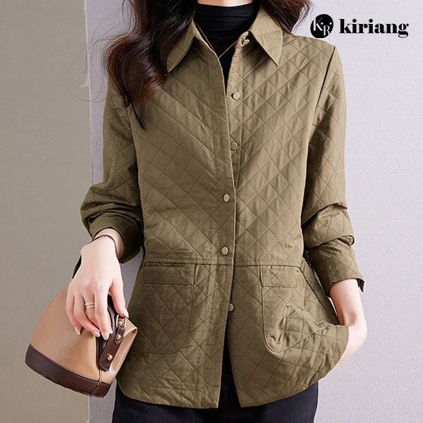 [키리앙] 로하 셔츠형 퀄팅 자켓