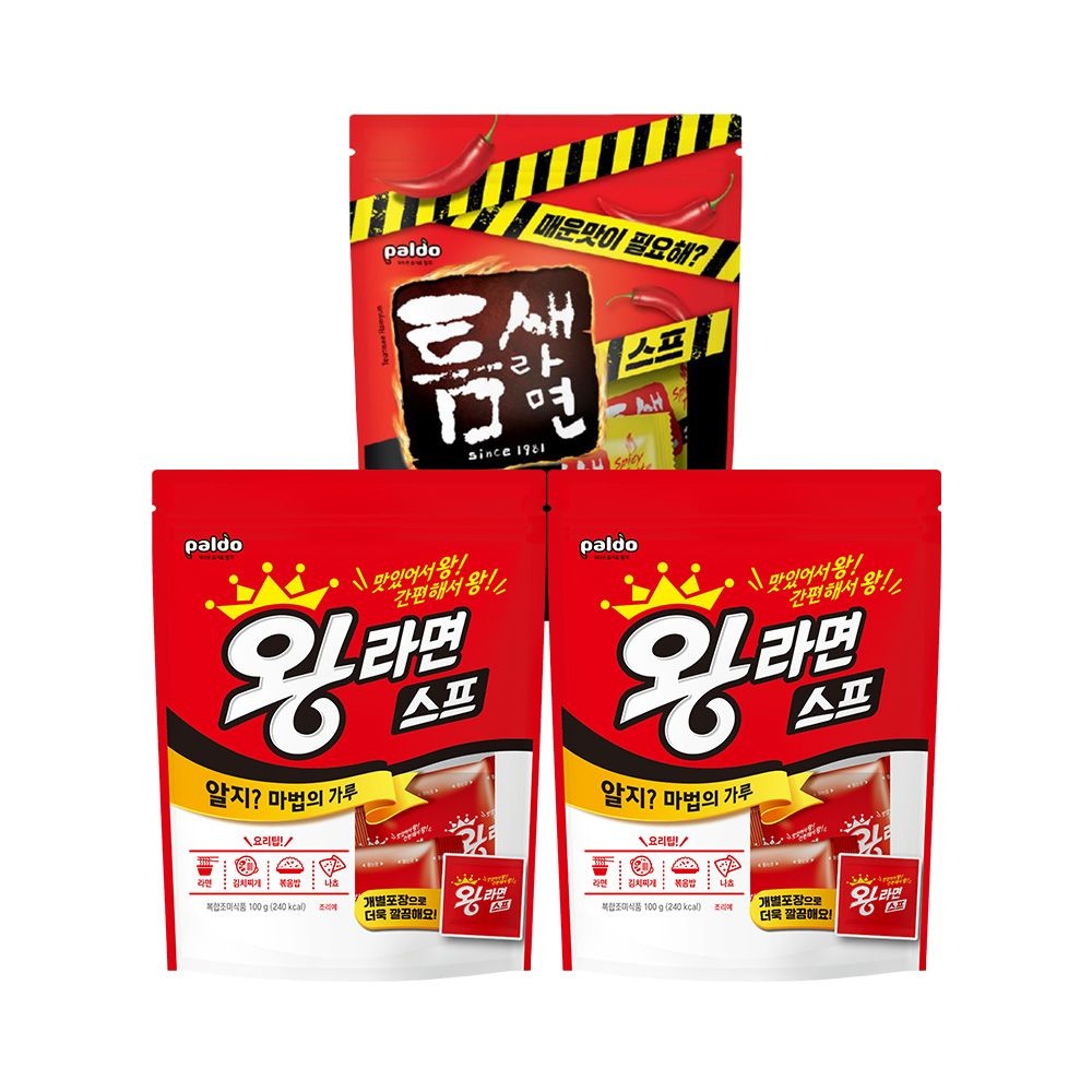 [롯데백화점]  틈새라면스프 100g(20개입) x1개 + 왕라면스프 100g(20개입) x2개