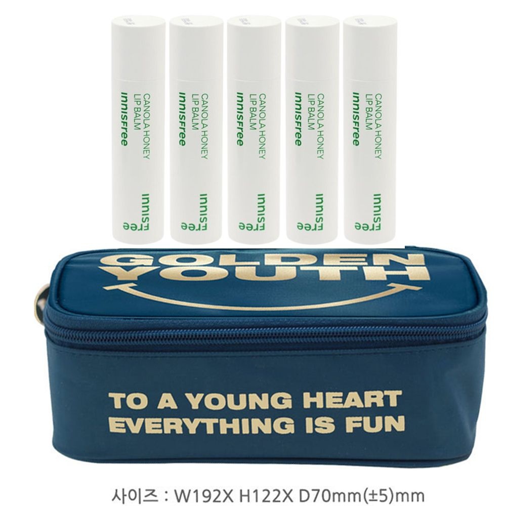 이니스프리 유채꿀 립밤 5개+(블루 파우치 증정)