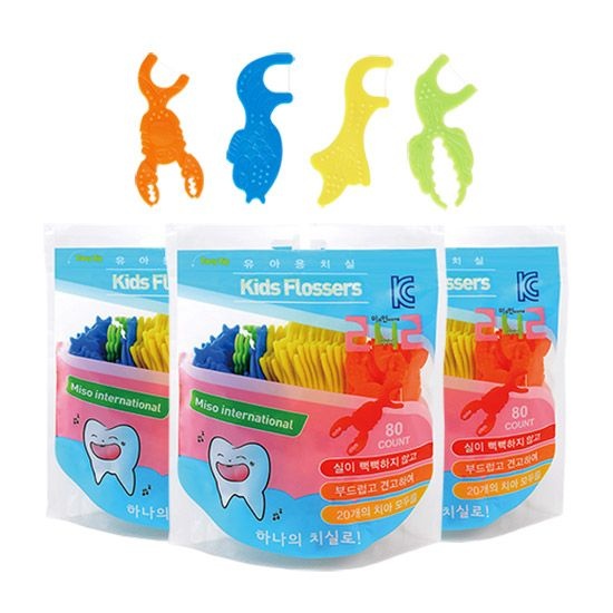 [오늘출발] 242 유아용 치실 80개입 x 3세트 (총 240개) 아동용