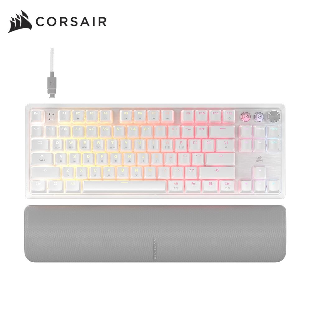[오늘출발] 커세어 K70 PRO TKL MGX 래피드트리거 게이밍 기계식 키보드 화이트 마그네틱축