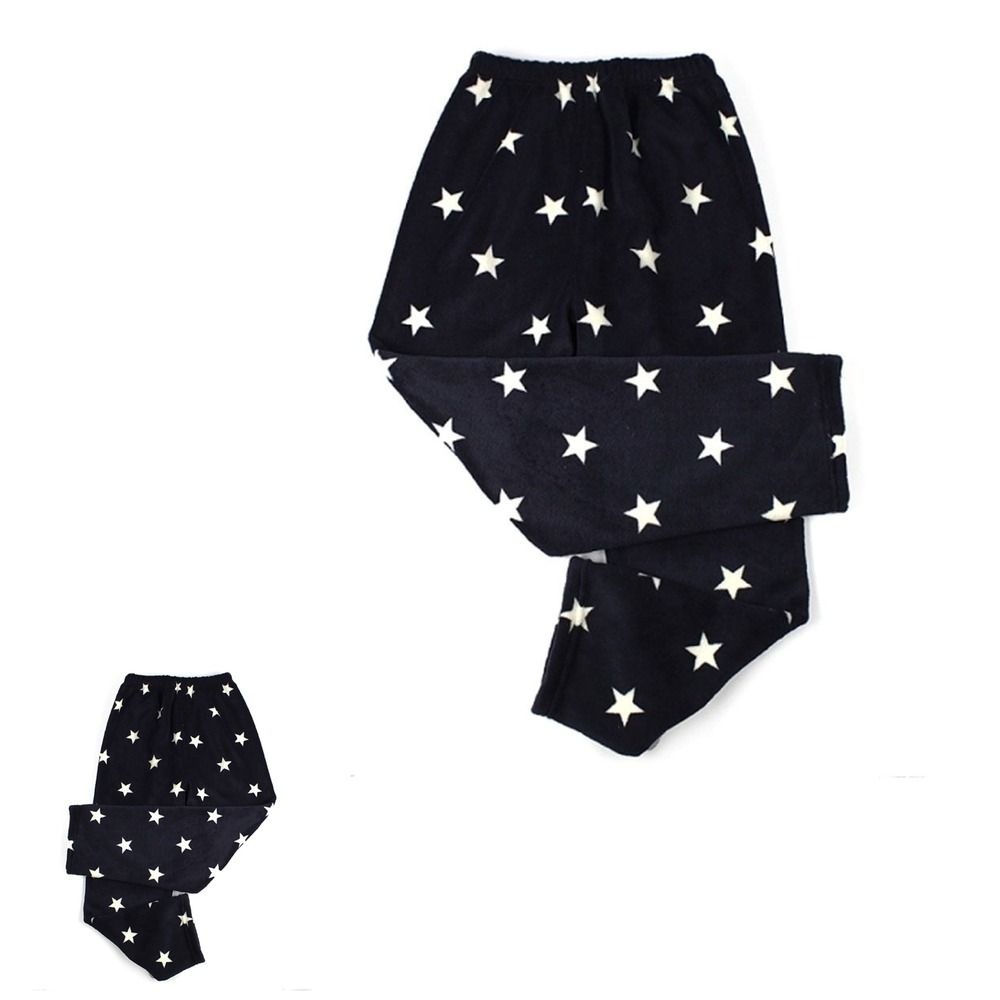 뮤 네이비 폴라폴리스 남녀 홈웨어 여성수면 겨울잠옷 바지 스타 하의 남자 Free