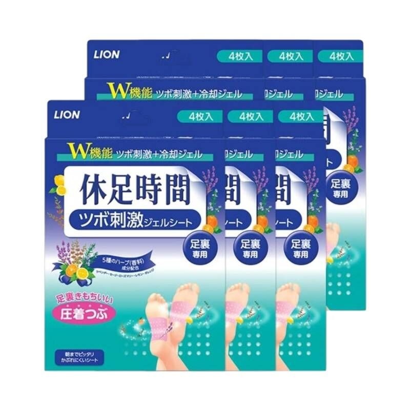 라이온코리아 휴족시간 지압자극 젤시트 4입x6