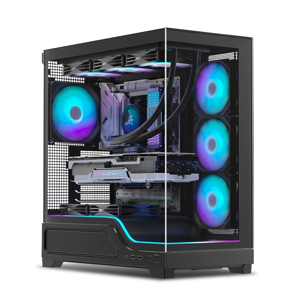 한미마이크로닉스 마이크로닉스 슬로프 ATX 케이스 블랙