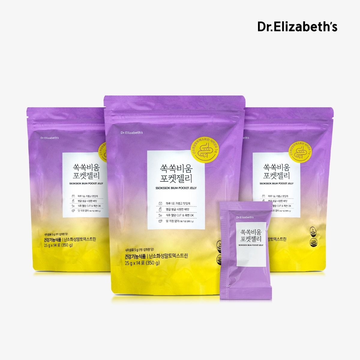 나우푸드 닥터엘리자베스 쏙쏙비움 포켓젤리 14개입 3포대