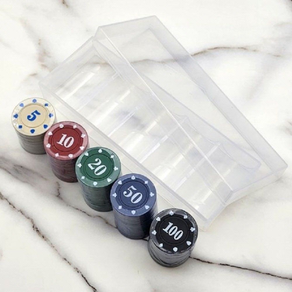 [가빈스토어올댓펙토리][오늘출발] GE가은스토어 포커칩 100PCS 뚜껑형 하드케이스 SET 베팅칩 카드게임칩 룰렛칩