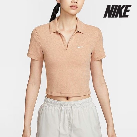 여성용 반팔티 /Y1- DV7885-688 / 우먼스 스포츠웨어 에센셜 반팔 폴로 탑