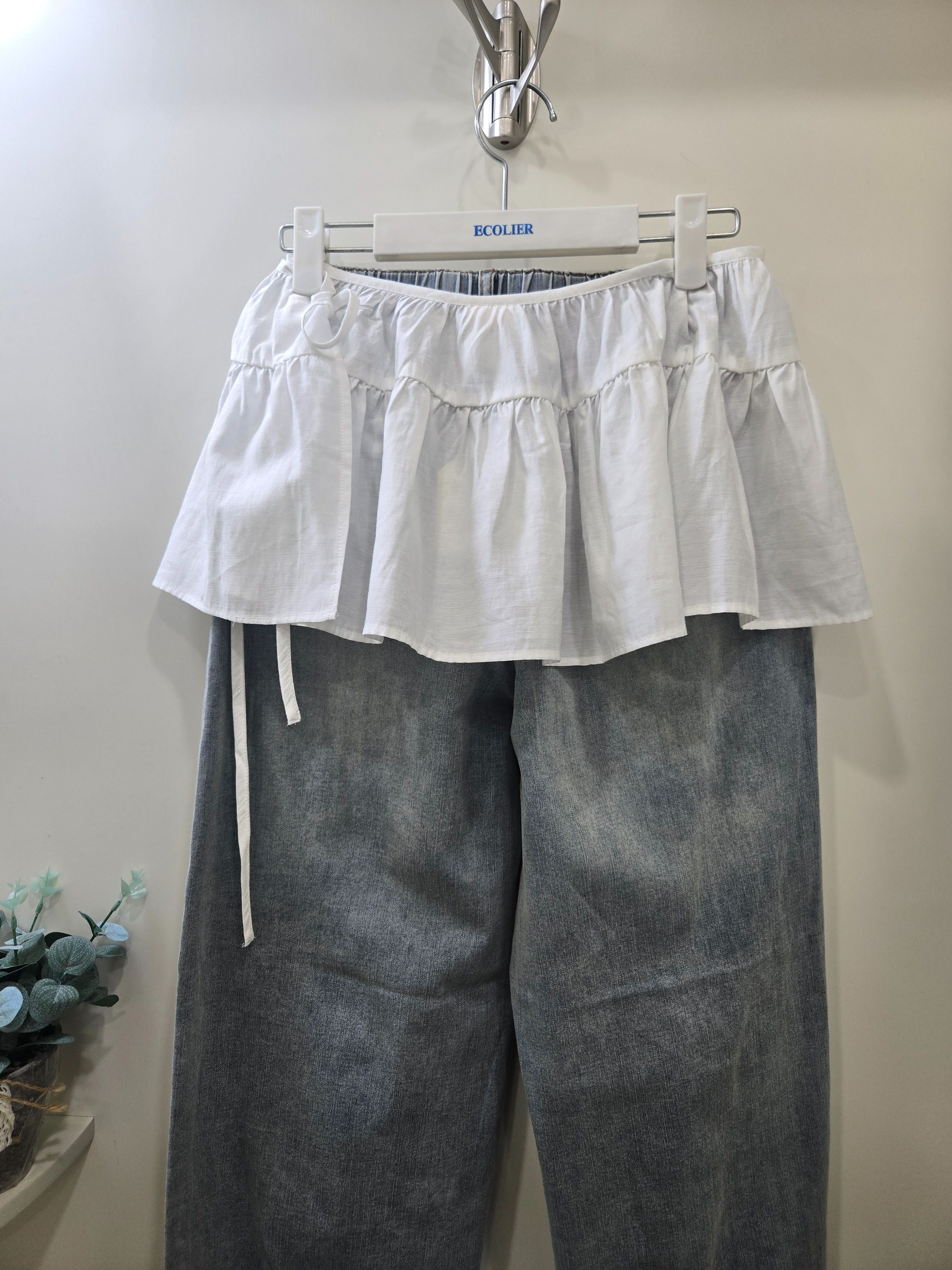 에꼴리에 [모다아울렛][에꼴리에]레이어드 랩스커트 26OP85100 오산동탄점