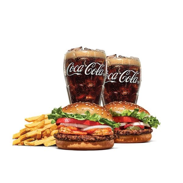 (버거킹) 통새우와주+와퍼주니어+콜라R+콜라R+프렌치프라이L