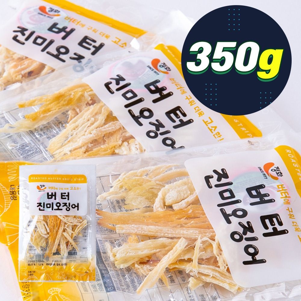 (무배)정화식품 버터진미오징어 35g 10입
