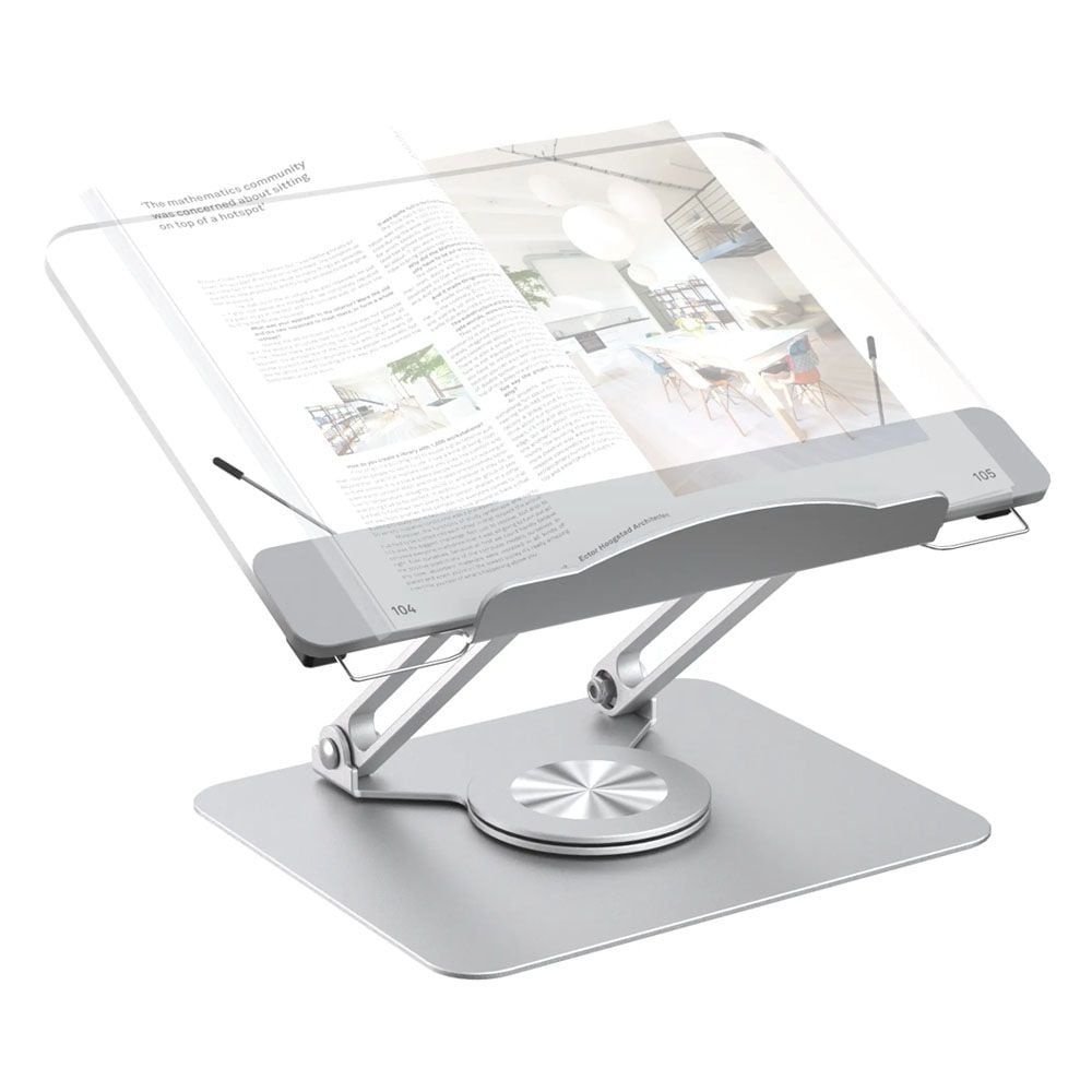 위즈독서대 아임온 회전형 투명독서대 높낮이 독서대 책받침대 1단독서대 접이식독서대