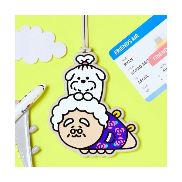 KAKAO FRIENDS 쬬르디 실리콘 러기지택 할미쬬&말티쬬