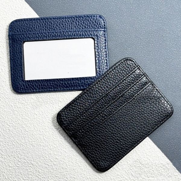 [하프클럽]투명슬롯 가죽 카드 지갑 1P 신분증 수납 포켓 케이스