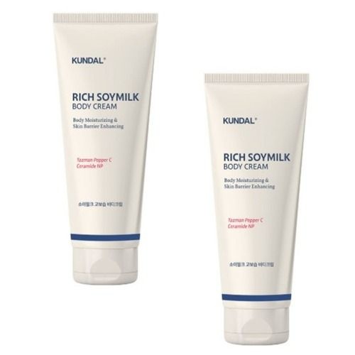 자체제작 쿤달 리치 소이밀크 바디크림 멜로우바닐라 200ml x 2개 고보습 진정 촉촉한 영양 저자극 바디케어