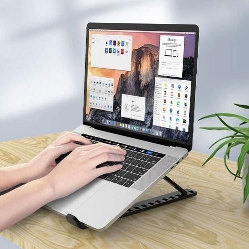 포엘마켓 10단 각도조절 휴대용 접이식 노트북거치대 태블릿 PC 거치대 사은품 보관용 파우치