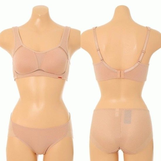 상품상세참조 (정상) 노와이어 매쉬 B컵 스포츠 성형브라 햄팬티 세트_K SBRS104B SPTS104 SK_T