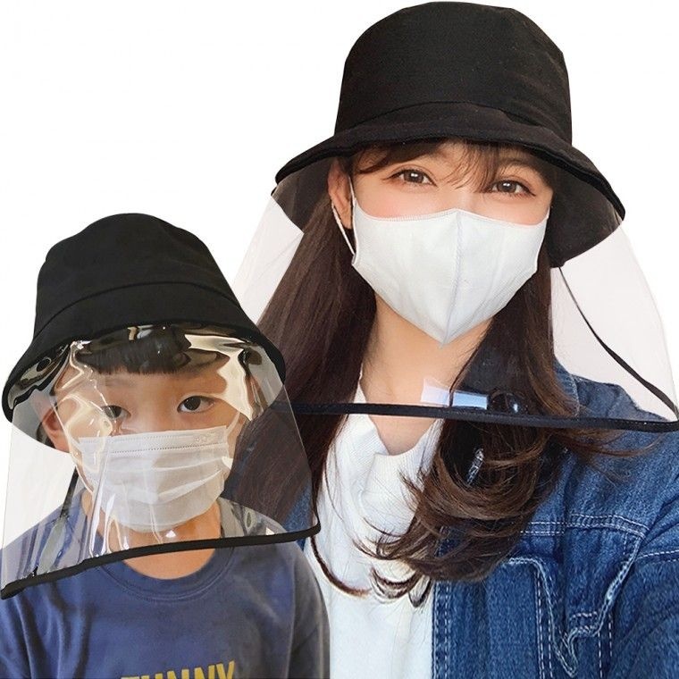 도매큐  코로나모자방진모자 투명가리개 마스크모자 안면보호마스크 얼굴가리개 코로나방역모자