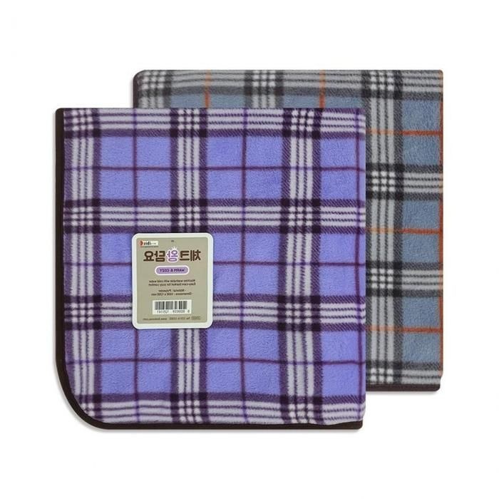 SP 추천 무릎담요 체크왕담요 냉방병 롱 담요 퍼플 학생 직장인 아이비스