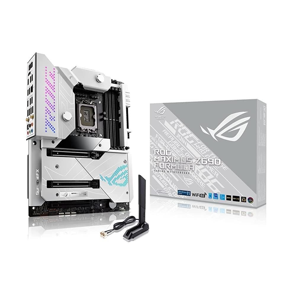 [해외] ASUS ROG 막시무스 Z690 포뮬라(Wi-Fi 6E) LGA1700(인텔 12세대) ATX 수냉 게이밍 마더보드 PCIe 5.0 DDR5 20+1 파워 스테이지 라