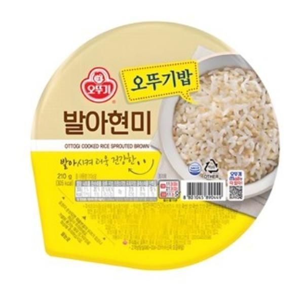 오뚜기 맛있는 오뚜기밥 발아현미 자취 야식 캠핑 210g 36개