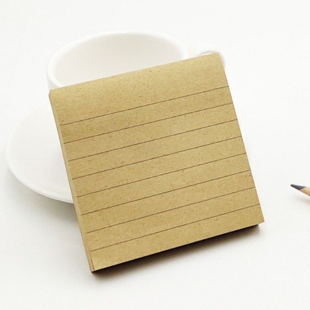 GE가은스토어 크라프트 접착식 메모지 크라프트 줄 팝업메모지 탁상용메모지 회사메모지