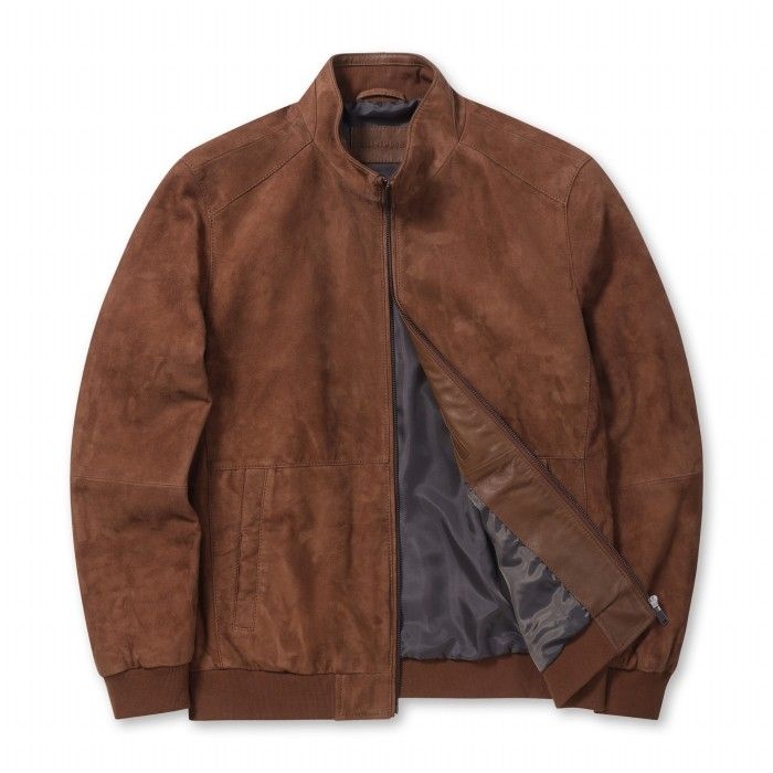 코오롱인더스트리(주)FnC부문 브렌우드 볼더레더  고트스웨이드 산양가죽 블루종_BRUDX25111ORX