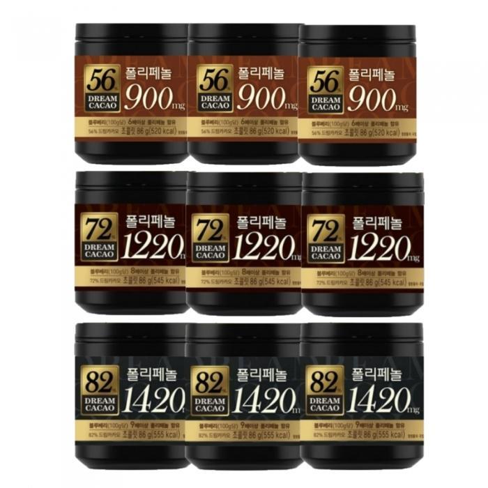 상세페이지 참조 롯데제과 드림카카오 86g 3종 56%+72%+82% 3+3+3