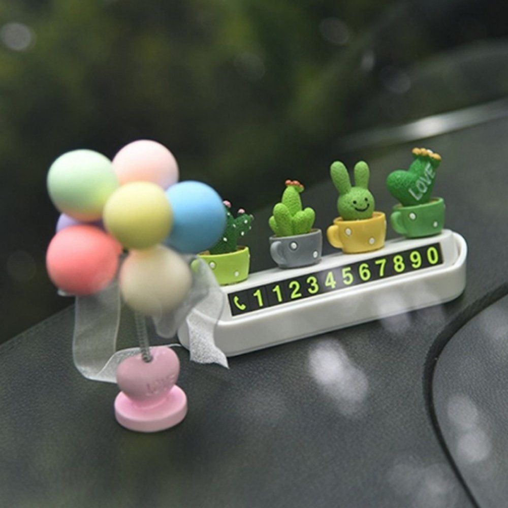 선인장 주차번호판 프라이버시 알림판 새차선물 전화번호판