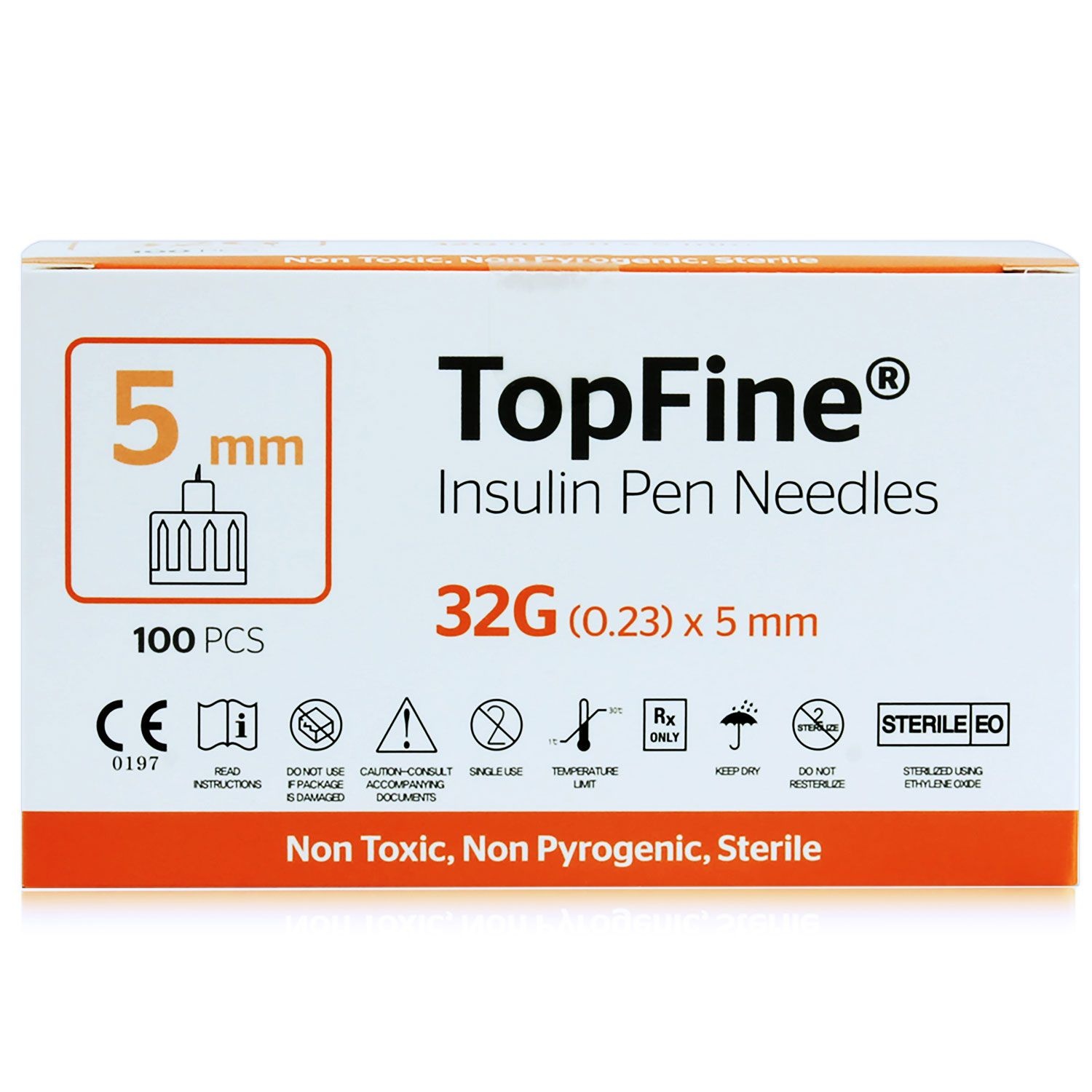 [오늘출발] 탑파인 인슐린 펜니들 32G 5mm 100입 TopFine 멸균 주사침 주사바늘 주사기 시린지