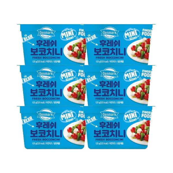 동원 [동원 F&B] 덴마크 후레쉬 보코치니 모짜렐라치즈 125g 6개
