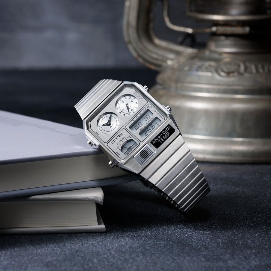 [해외] 시티즌 CITIZEN 레코드 레이블 아나디지 템프 손목시계