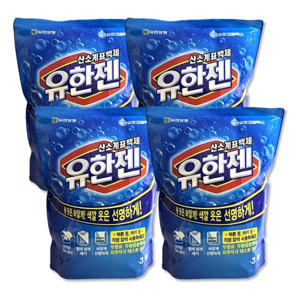 유한젠 산소계표백제 3kg x4개 가루세제