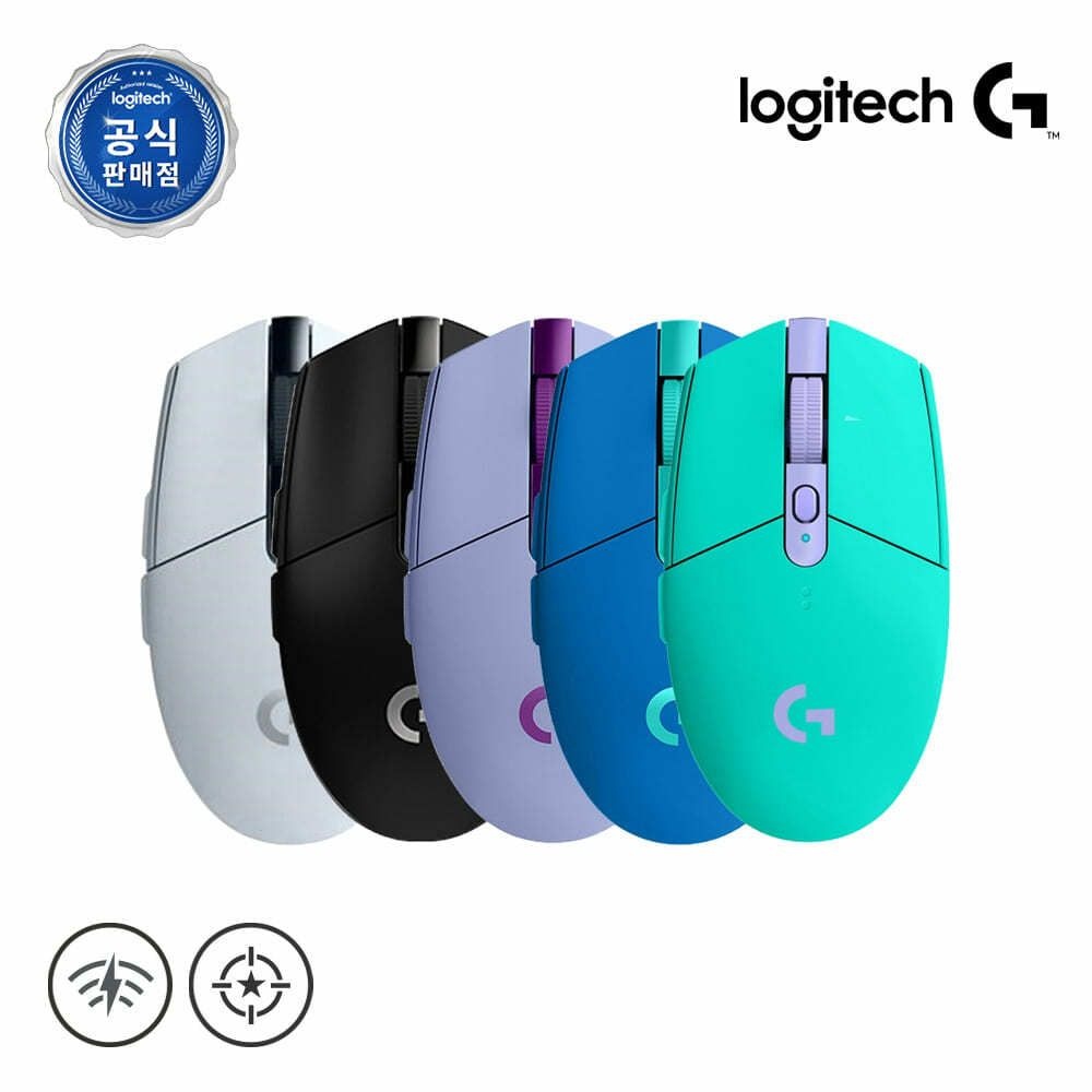 로지텍 (현대Hmall) 로지텍코리아 공식 G304 LIGHTSPEED WIRELESS 무선 게이밍 마우스