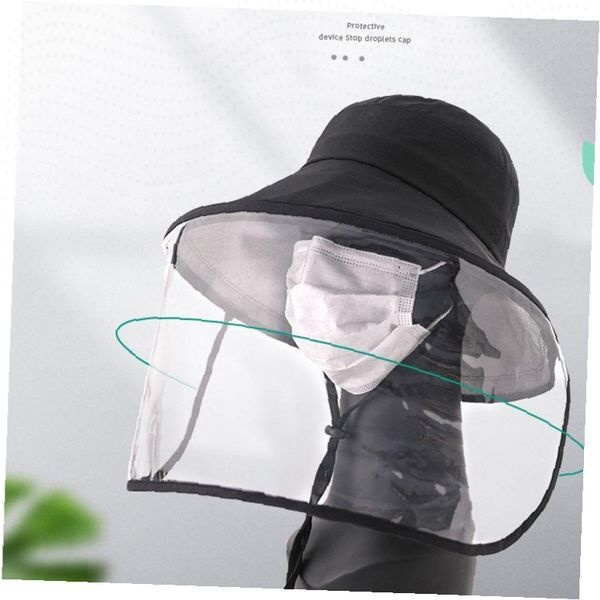 방역모자 투명 안면보호 탈부착 넓은챙 벙거지 바이러스 차단 야외활동용