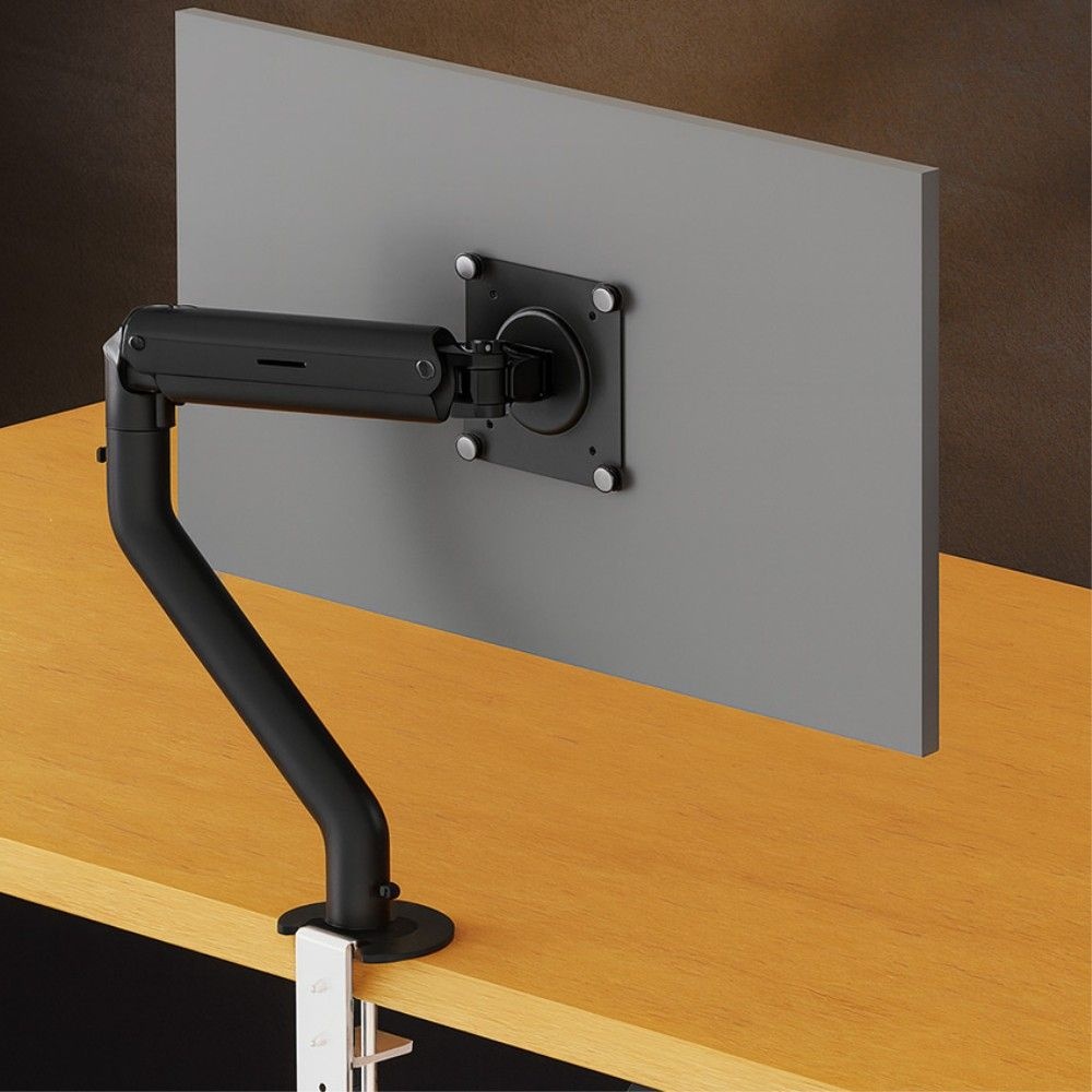 아크 좁은책상 각도조절 싱글 모니터 고정대 은행 눈높이교정 사무실