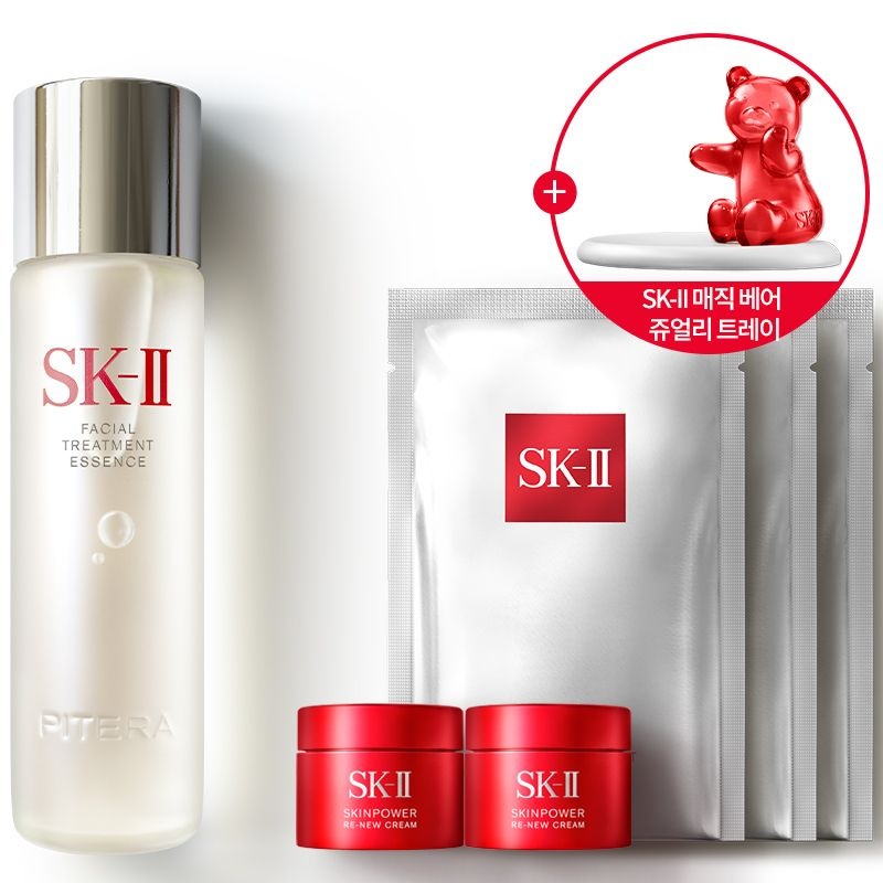 [롯데백화점] 에스케이투 [매직베어 쥬얼리 트레이 증정] (12BP) 피테라 에센스 230ml 세트_선물세트 LE1212070311