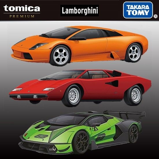 타카라토미(TAKARA TOMY) 프리미엄 람보르기니 3종 세트 무르시엘라고 에센자 쿤타치 미니카
