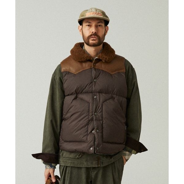 PENFIELD ROCKWOOL DOWN VEST DARK BROWN_FQ4WD03U 246773