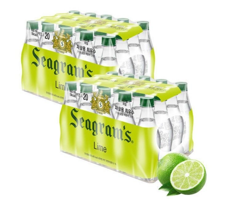 코카콜라 씨그램 라벨프리 라임 탄산수 탕비실음료 450ml 40pet