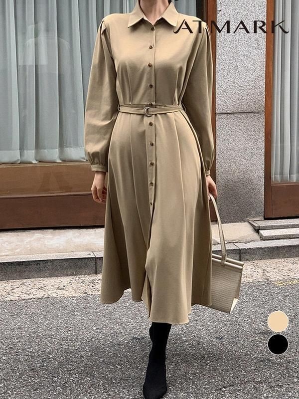 주식회사 위즈원 [앳마크]ATMARK 블렛셔츠원피스 벨트SET_AA59OP015G
