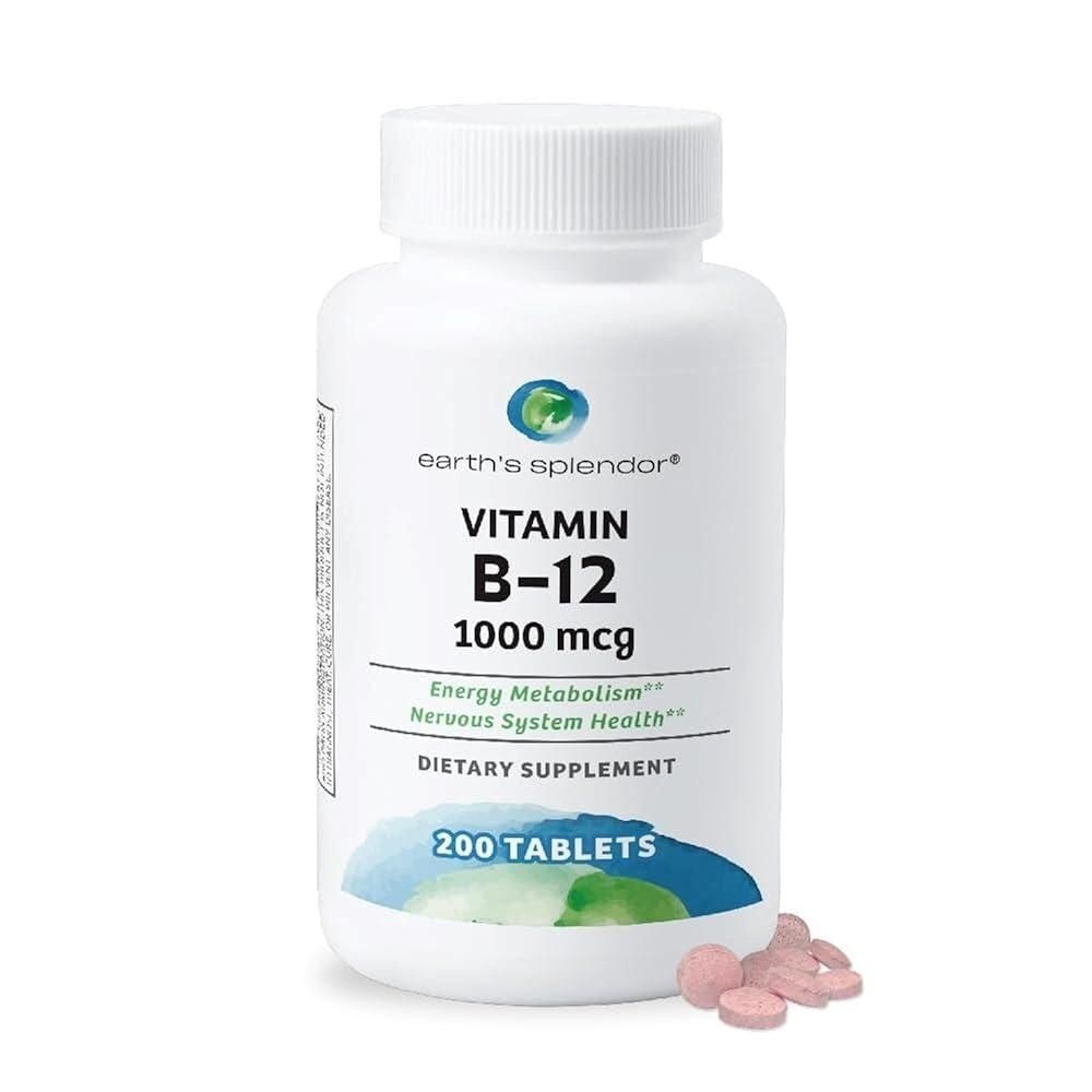 Earth's Splendor [해외] Earth's Splendor B12 1,000mcg, 에너지 대사