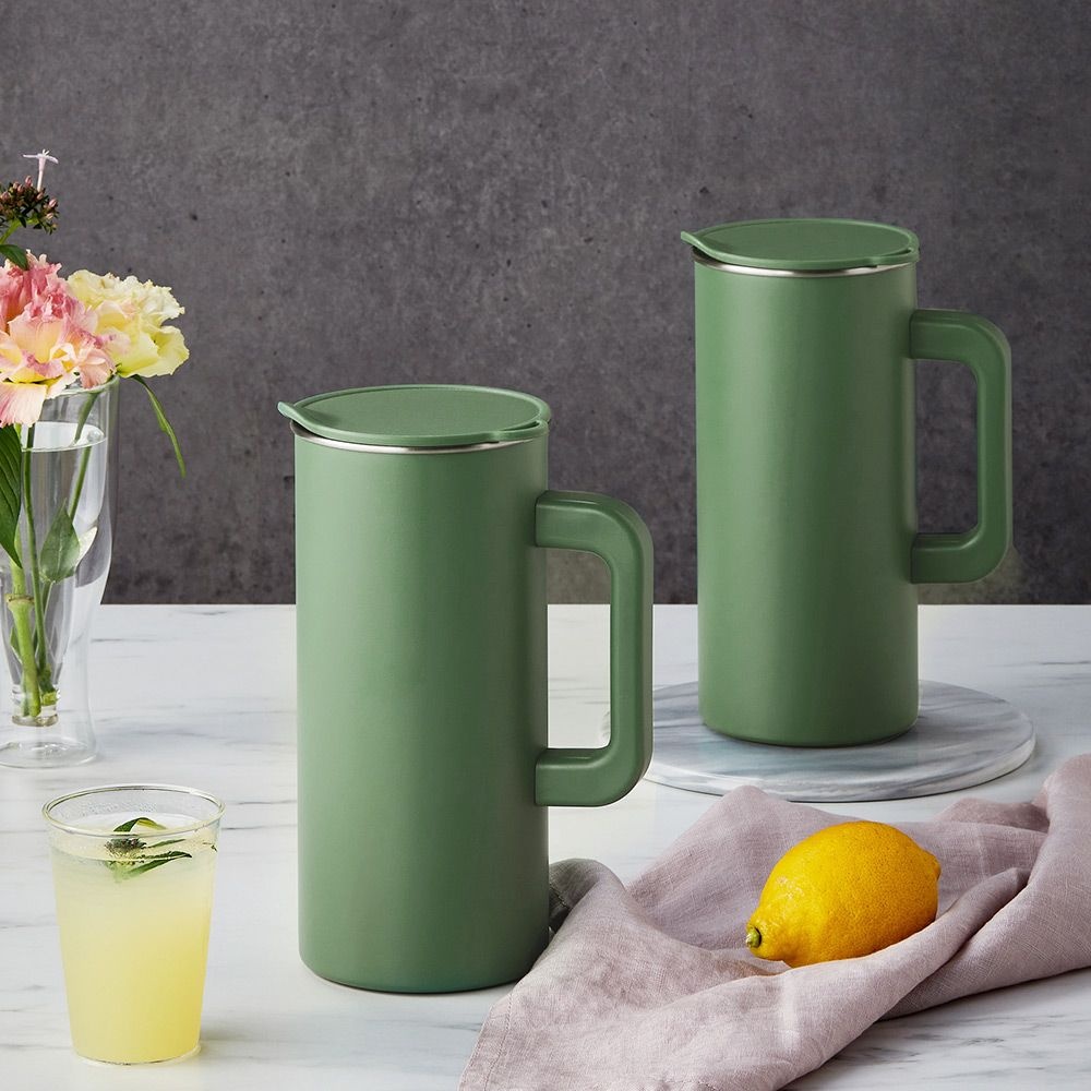 모던하우스 N 스텐물병 냉장고물병 1.5L 2P세트 그린 스테인리스304