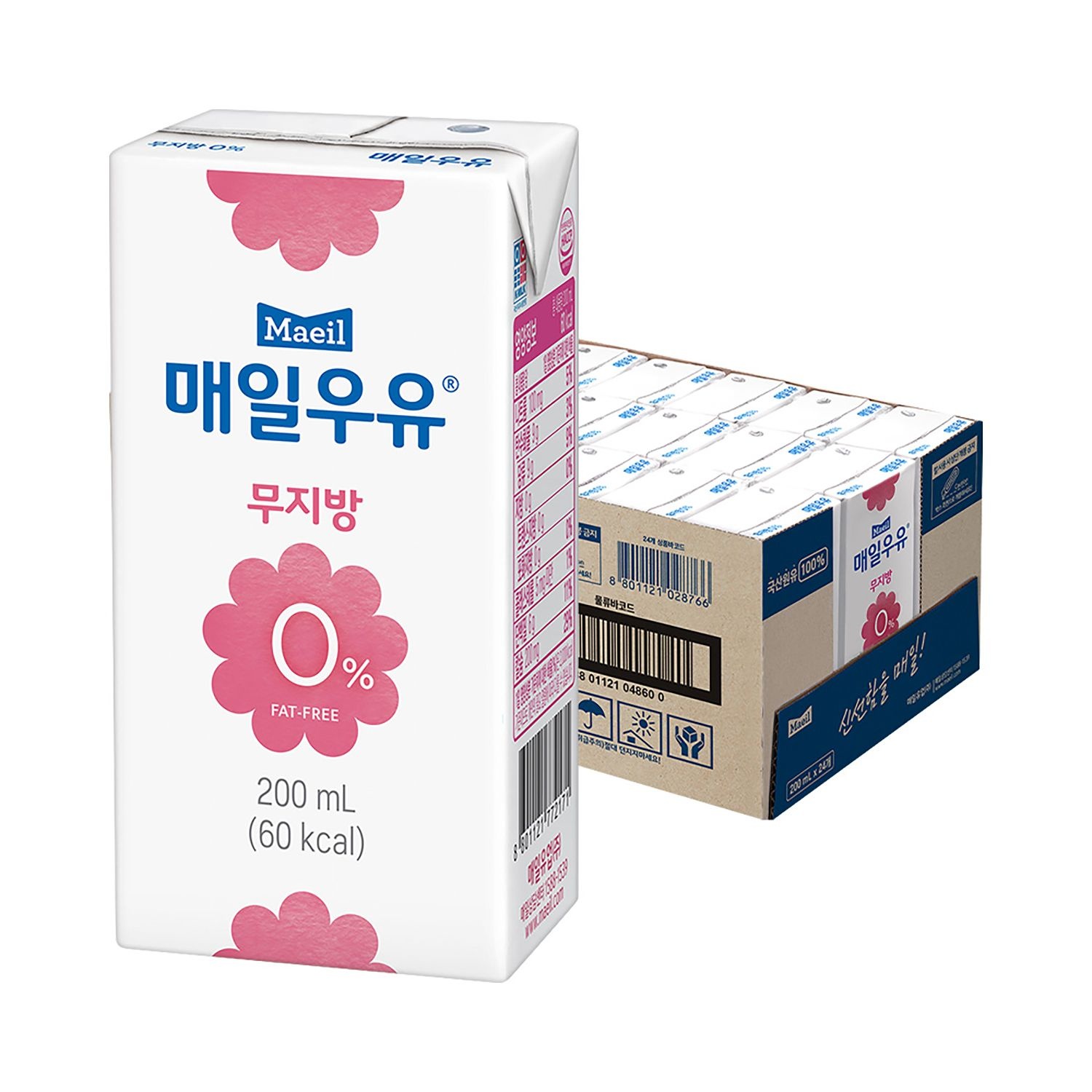 [롯데백화점] 매일 우유 멸균 무지방 200ml 24팩 LE1220673480