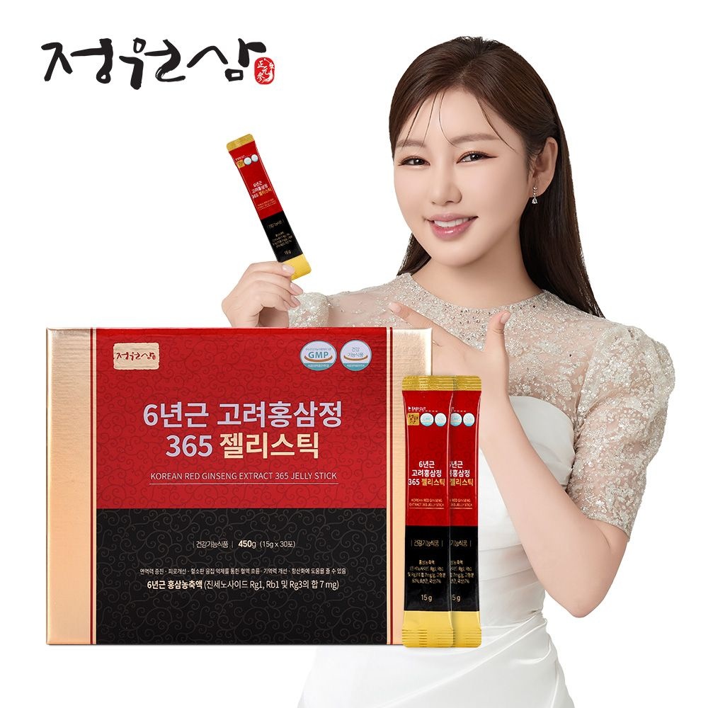 정원삼 [공식] 6년근 고려홍삼정 365 젤리스틱 (15g x 30포)