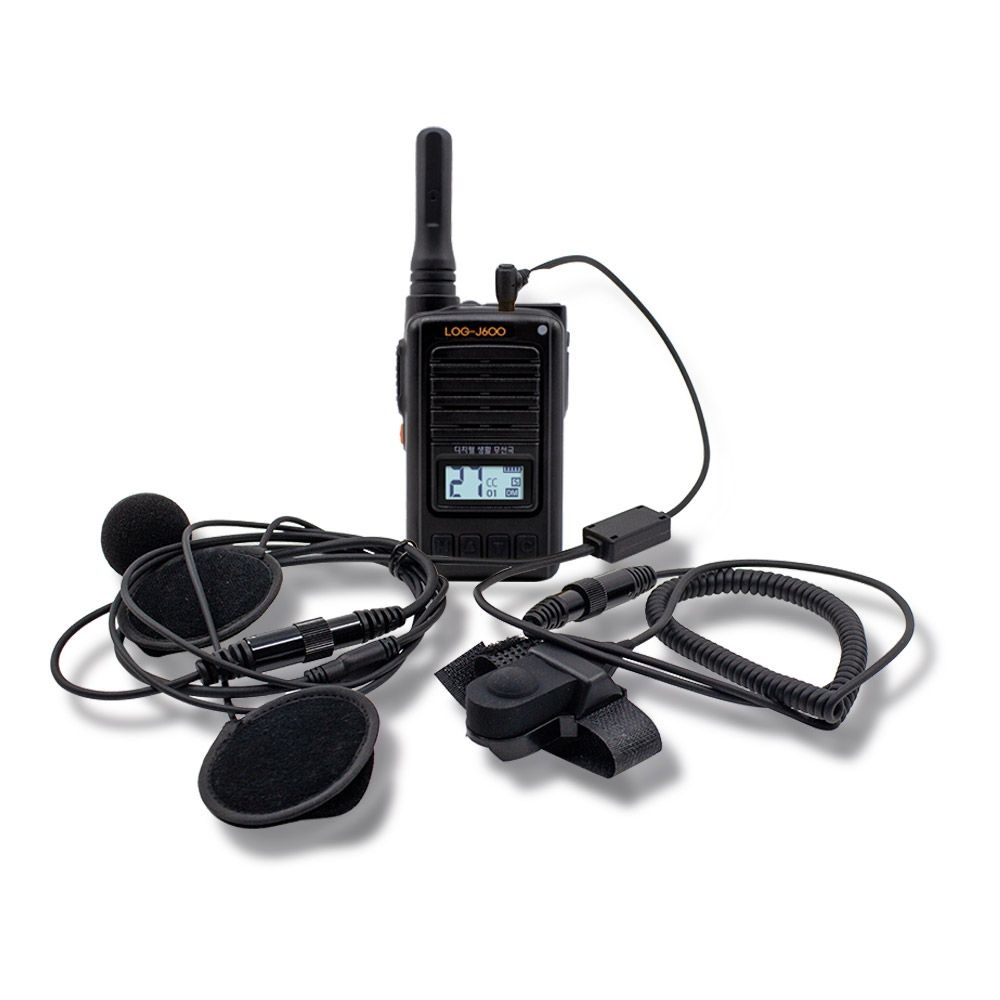 겨루 LOG-J600 디지털 생활용 스키장 무전기 및 헬켓부착용 키트 1대세트