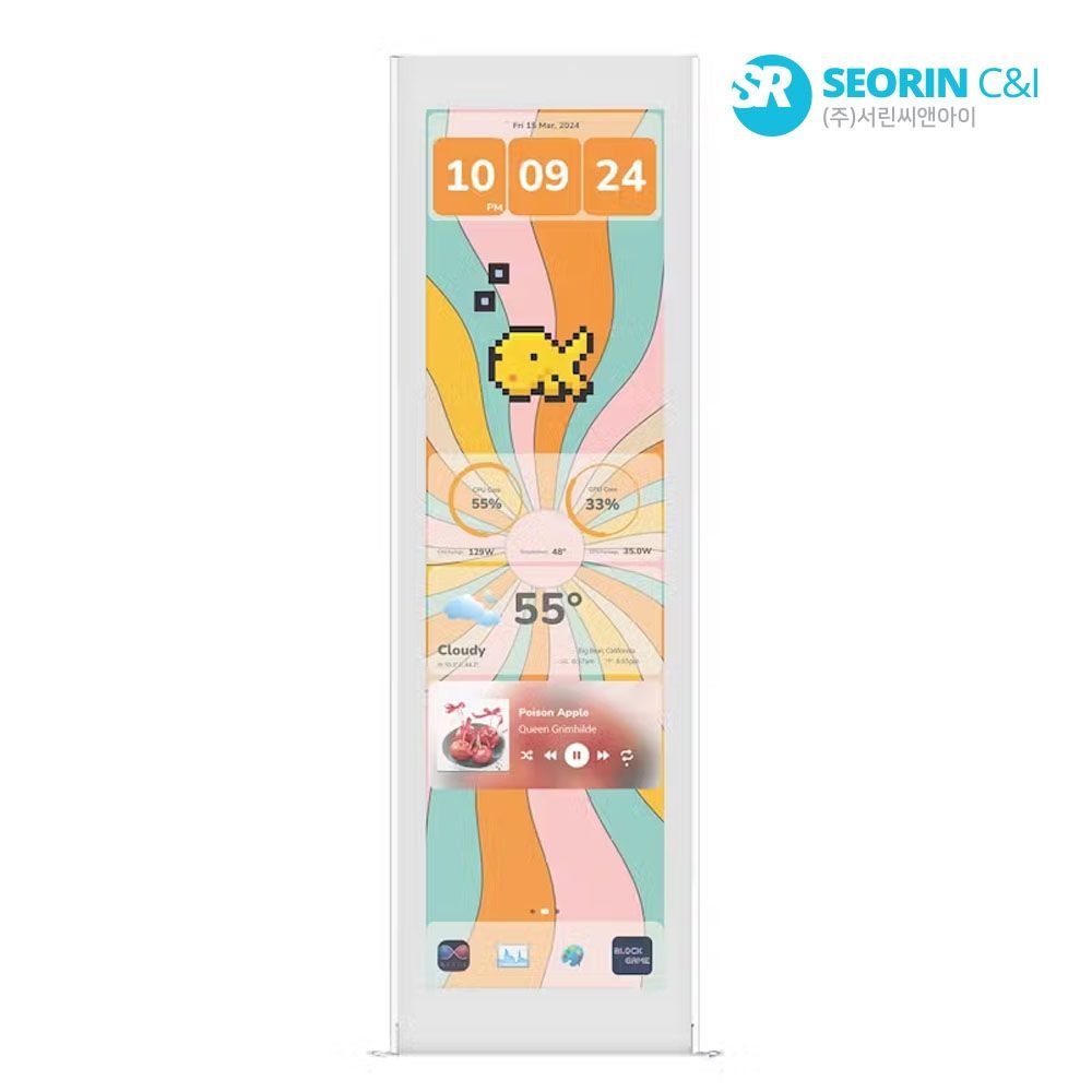 하이트 [서린공식] HYTE Y70 Touch Infinite Display Upgrade 터치패널 스노우 화이트