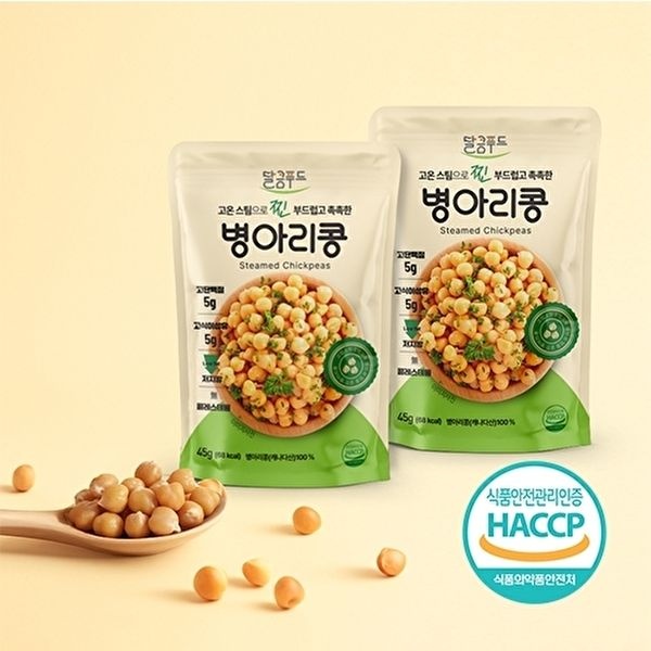 [달큼푸드]［달큼푸드]고온스팀으로 찐 부드럽고 촉촉한 병아리콩 45gx10봉