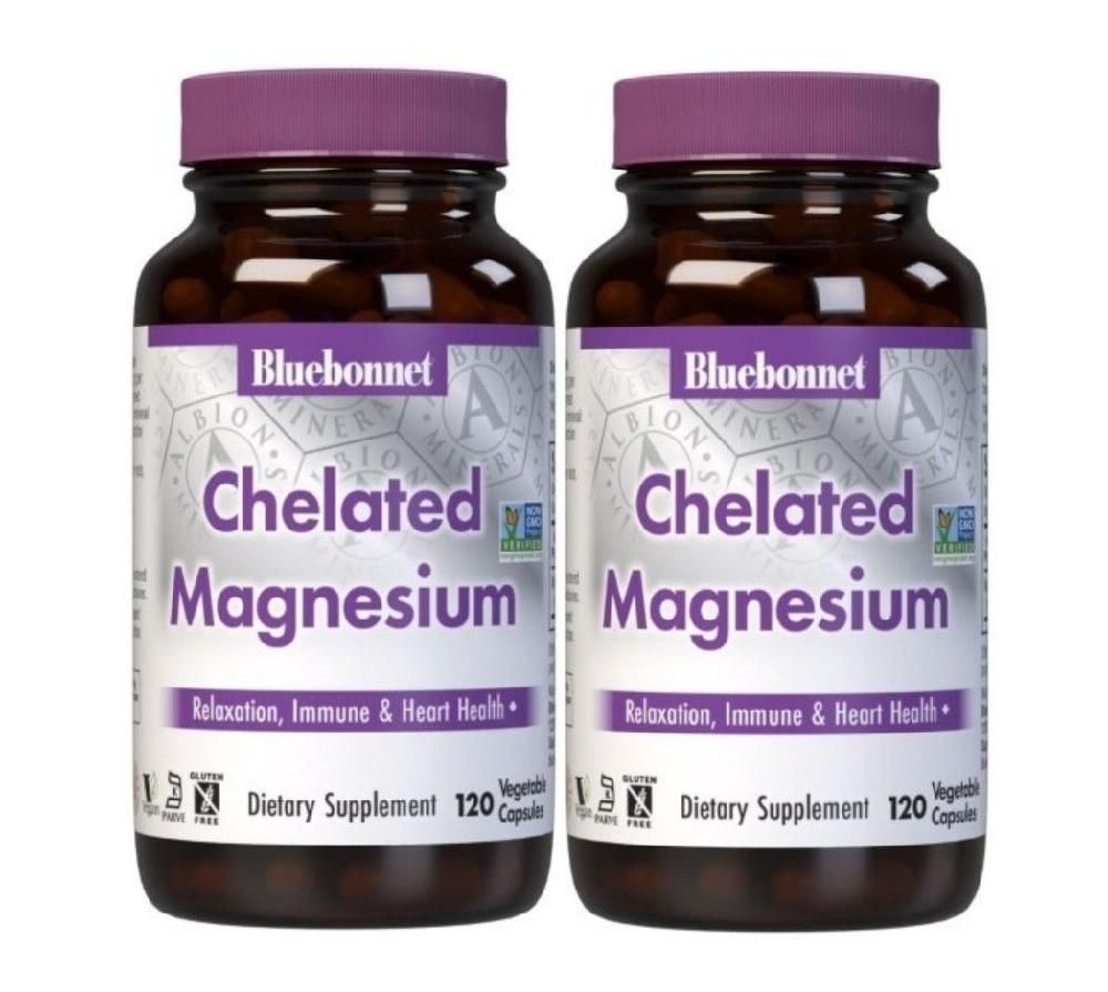 [해외] 1+1 블루보넷 킬레이트 마그네슘 베지캡슐 120정 (베지캡슐 120정X2)