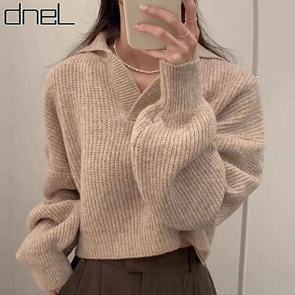 드넬 [패션플러스][드넬][드넬] 오픈넥크롭니트DWK43197A (P003388943)