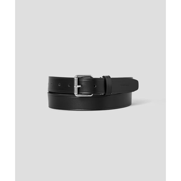 BEANPOLE ACCESSORY 통가죽 슬림 라운드 버클 벨트 블랙 248139